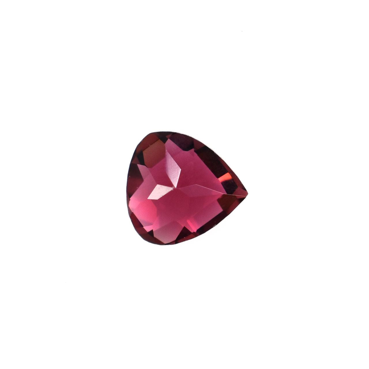 PINK TOURMALINE CHECKER CUT HEART (VERY DARK)(CLEAN) 4.00X4.00 MM 0.30 Cts.