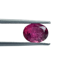 PINK TOURMALINE (VERY MILKY)(HI) WITH CRACKS CUT OVAL 9.00X7.00 MM 1.81 Cts.