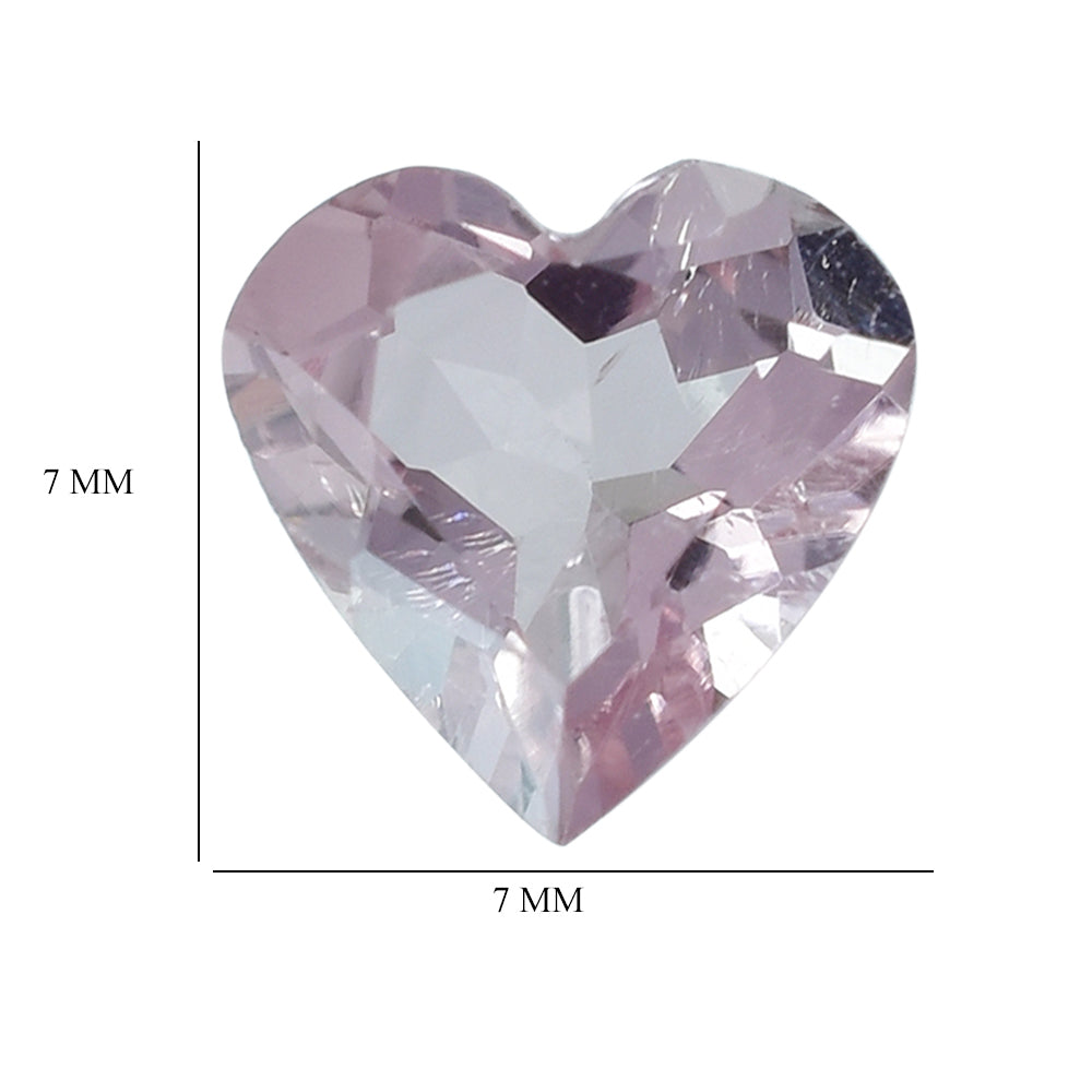 PINK TOURMALINE CUT HEART 7MM (LITE/SI) 1.00 Cts.