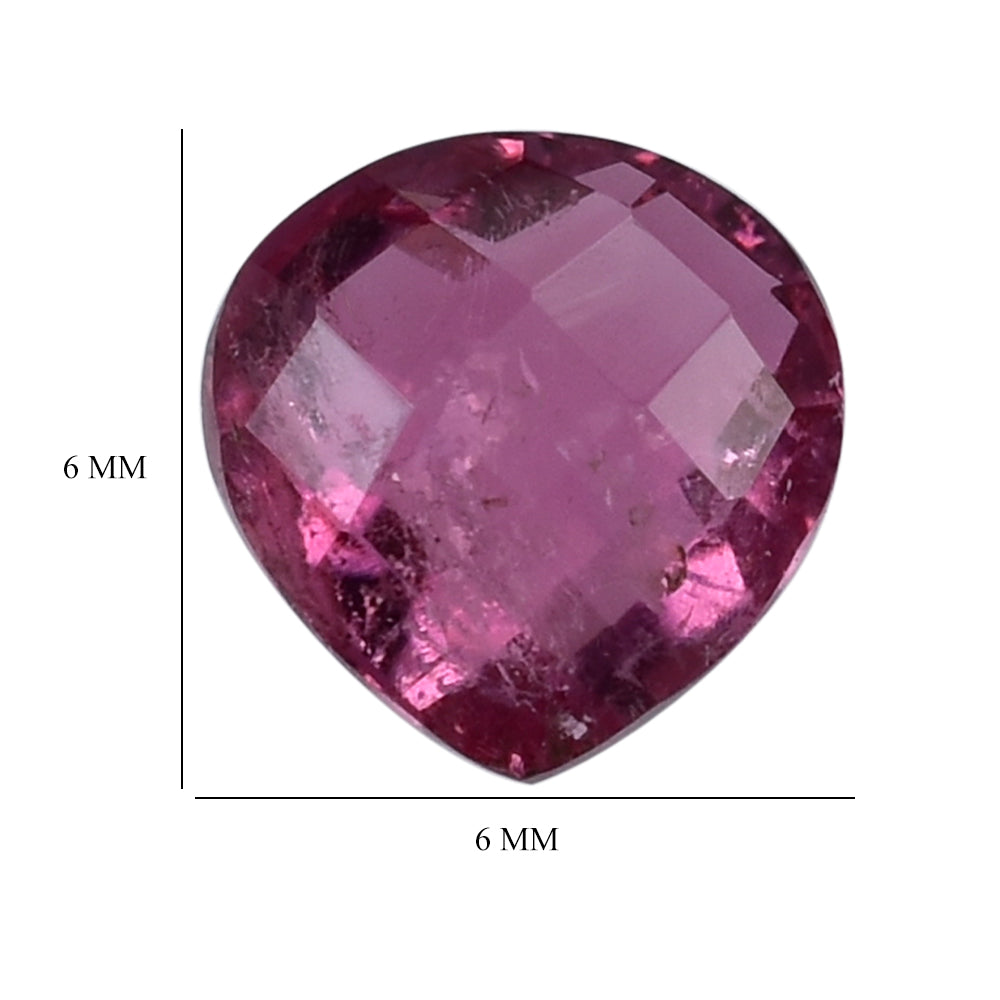 PINK TOURMALINE BRIOLETTE HEART 6MM 0.88 Cts.