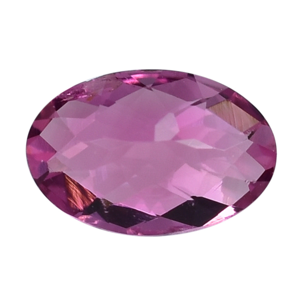 PINK TOURMALINE CHECKER CUT OVAL 6X4MM 0.43 Cts.