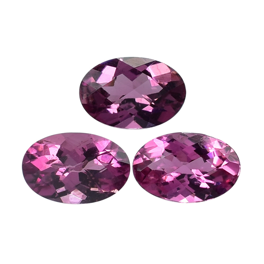 PINK TOURMALINE CHECKER CUT OVAL 6X4MM 0.43 Cts.