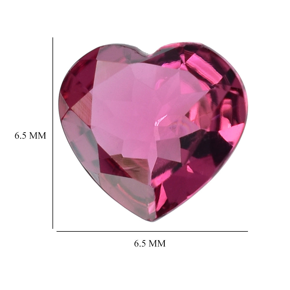 PINK TOURMALINE CUT HEART 6.50MM 0.81 Cts.