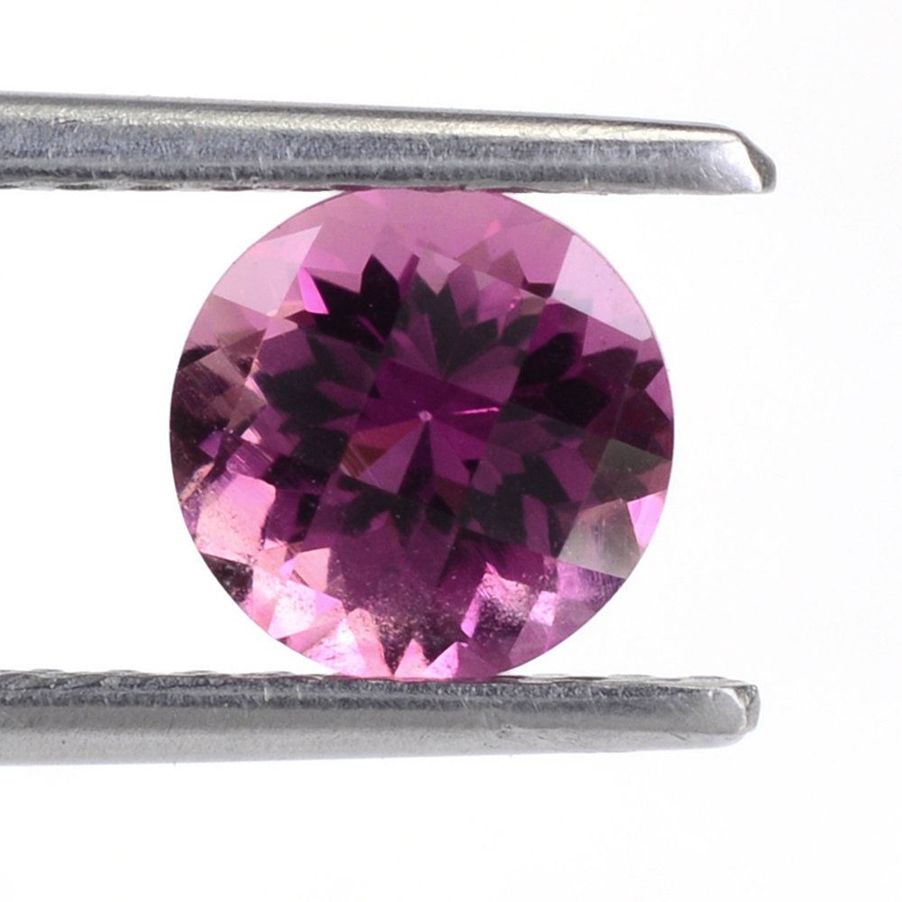 PINK TOURMALINE CHECKER CUT ROUND (MEDIUM) 7MM 1.08 Cts.