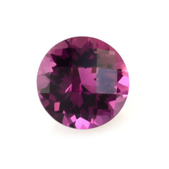 PINK TOURMALINE CHECKER CUT ROUND (DARK) 7MM 1.10 Cts.