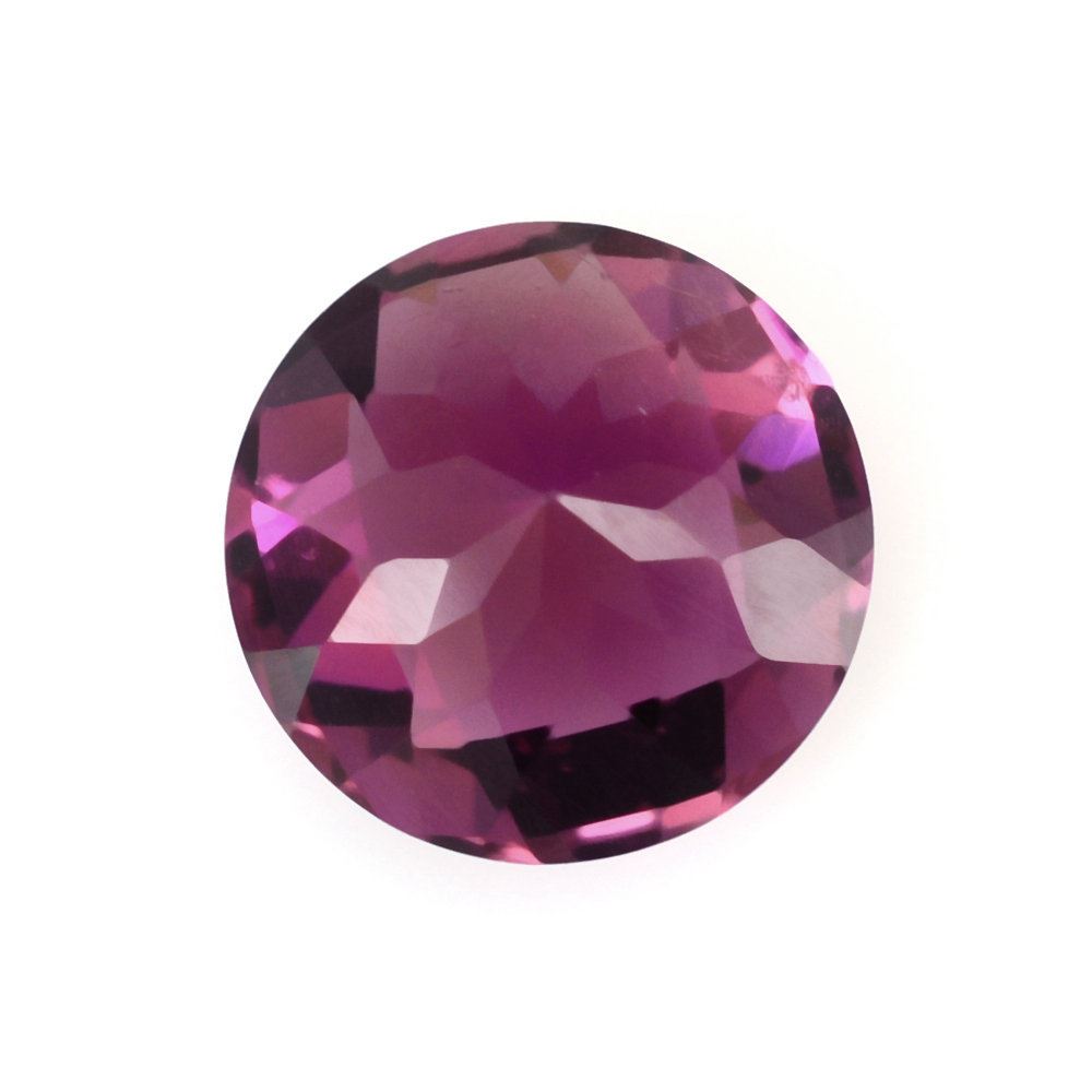 PINK TOURMALINE CHECKER CUT ROUND (DARK) 7MM 1.10 Cts.