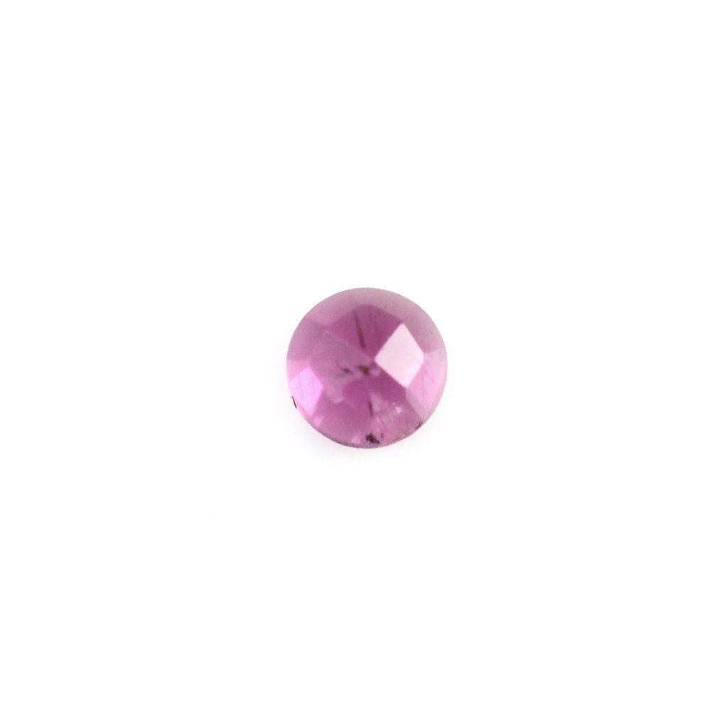 PINK TOURMALINE CHECKER CUT ROUND CAB (MEDIUM) 2MM 0.04 Cts.