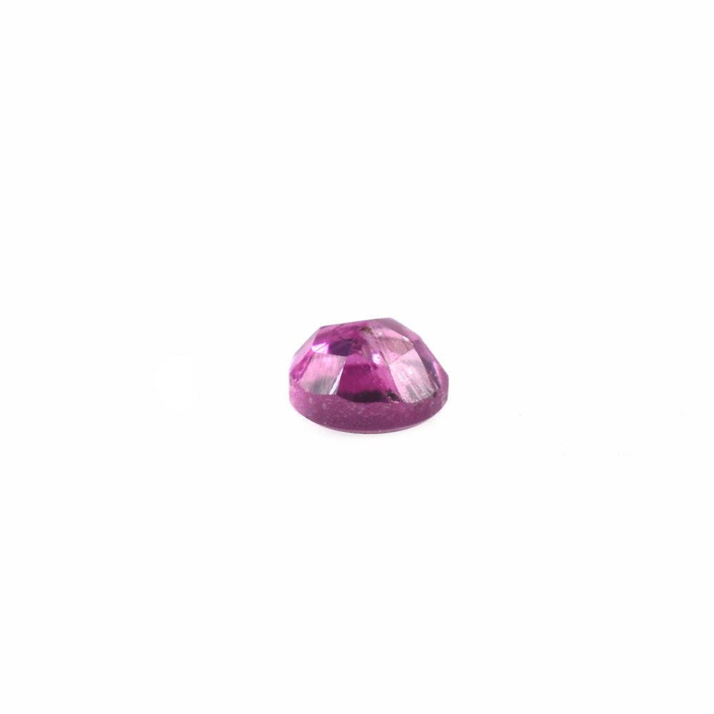 PINK TOURMALINE CHECKER CUT ROUND CAB (MEDIUM) 2MM 0.04 Cts.