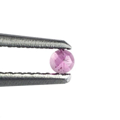 PINK TOURMALINE CHECKER CUT ROUND CAB (MEDIUM) 2MM 0.04 Cts.