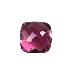 PINK TOURMALINE CHECKER CUT CUSHION (DARK) (HI) 6MM 0.98 Cts.