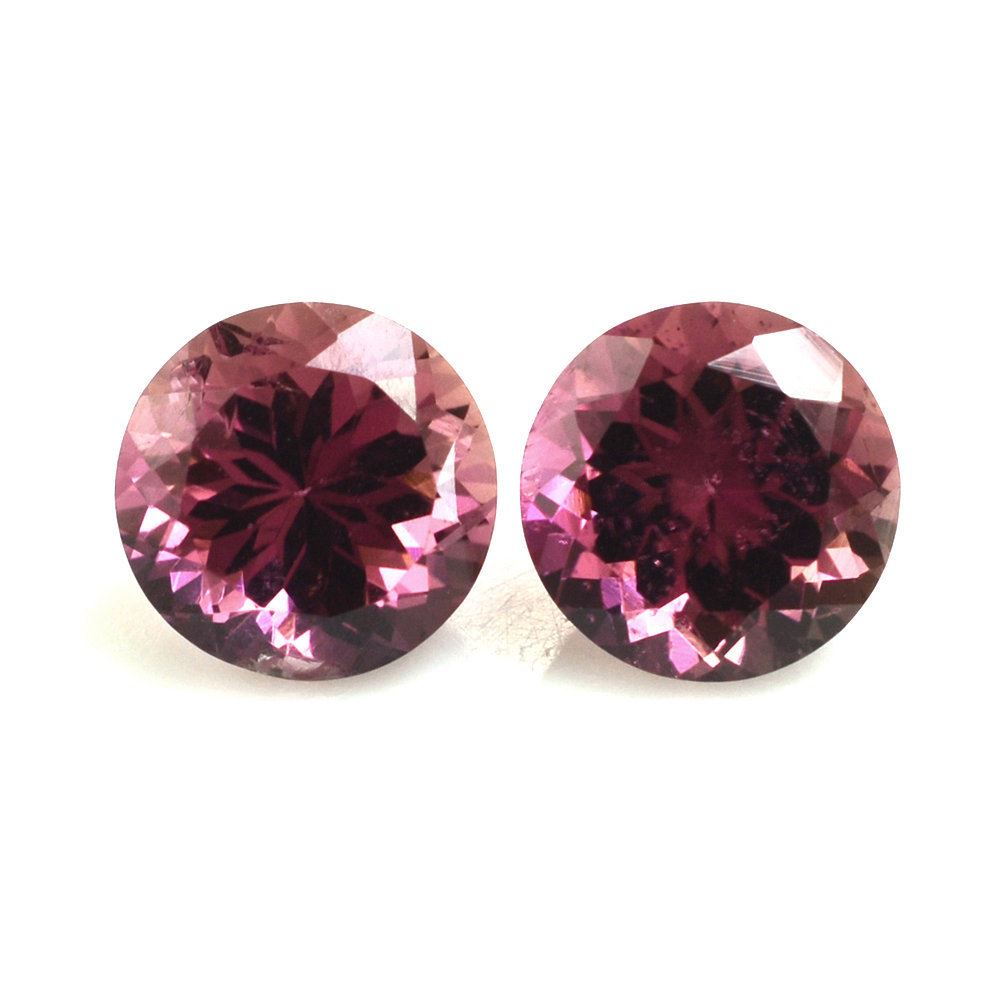 PINK TOURMALINE CUT ROUND (DARK/SI) 6.50MM 1.10 Cts.