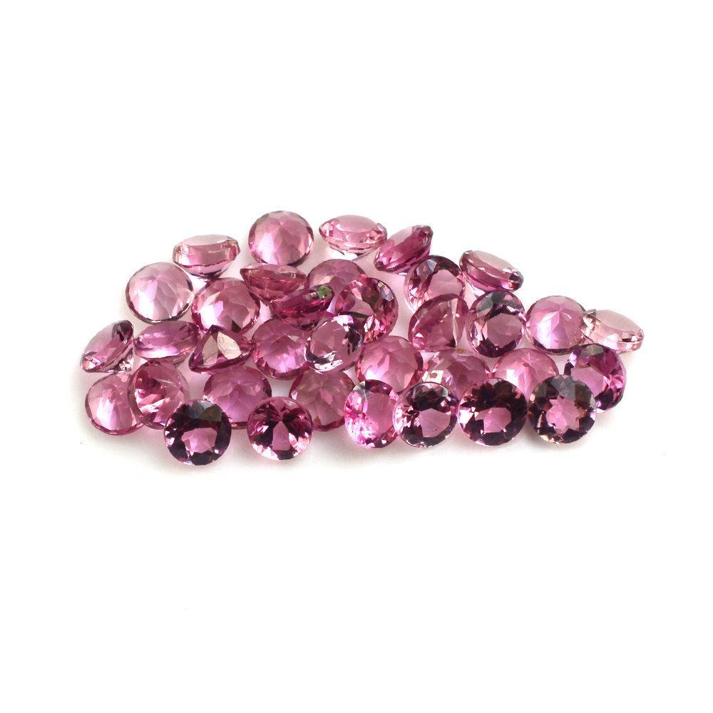 PINK TOURMALINE CUT ROUND (LITE) 3MM 0.11 Cts.