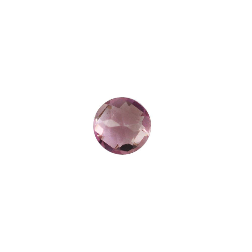 PINK TOURMALINE CHECKER CUT ROUND (LITE/SI) 3MM 0.12 Cts.