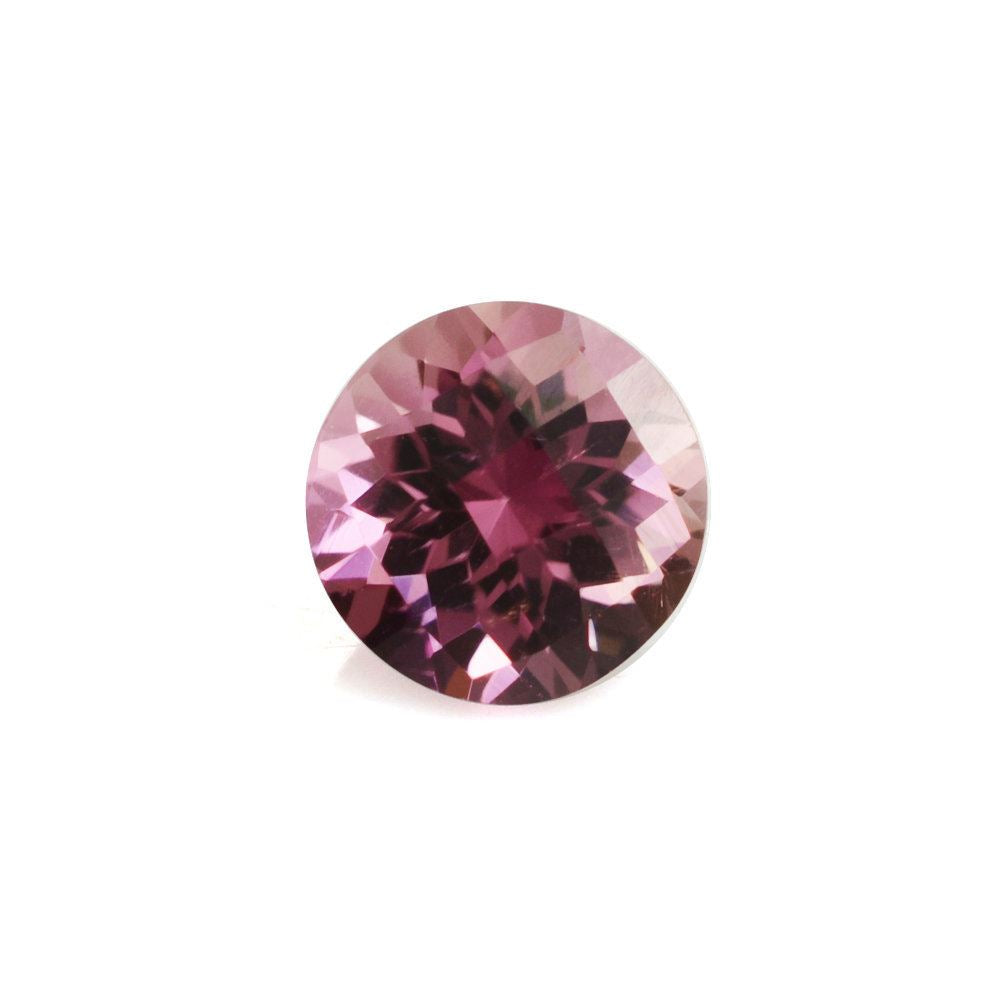 PINK TOURMALINE CHECKER CUT ROUND (LITE) 7MM 1.25 Cts.