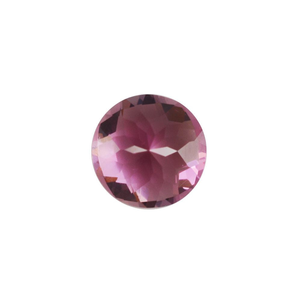 PINK TOURMALINE CHECKER CUT ROUND (LITE) 7MM 1.25 Cts.