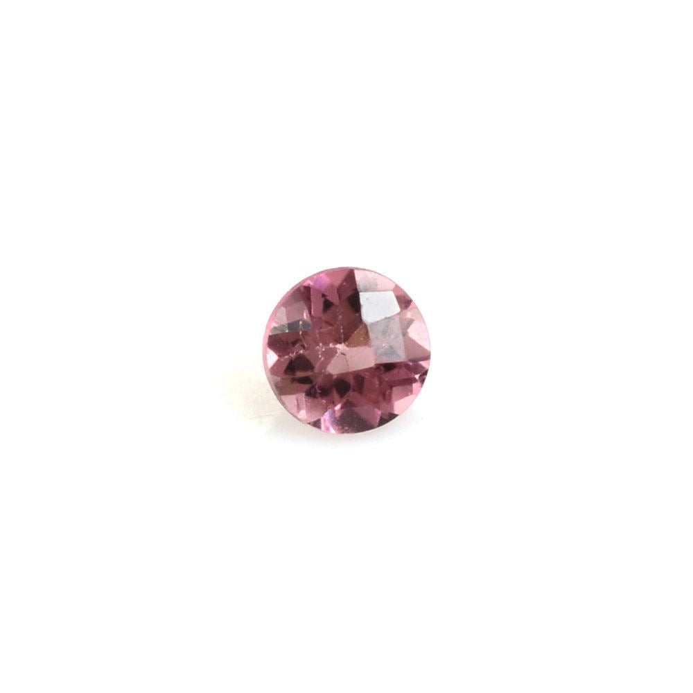 PINK TOURMALINE CHECKER CUT ROUND 3MM (MEDIUM) 0.12 Cts.