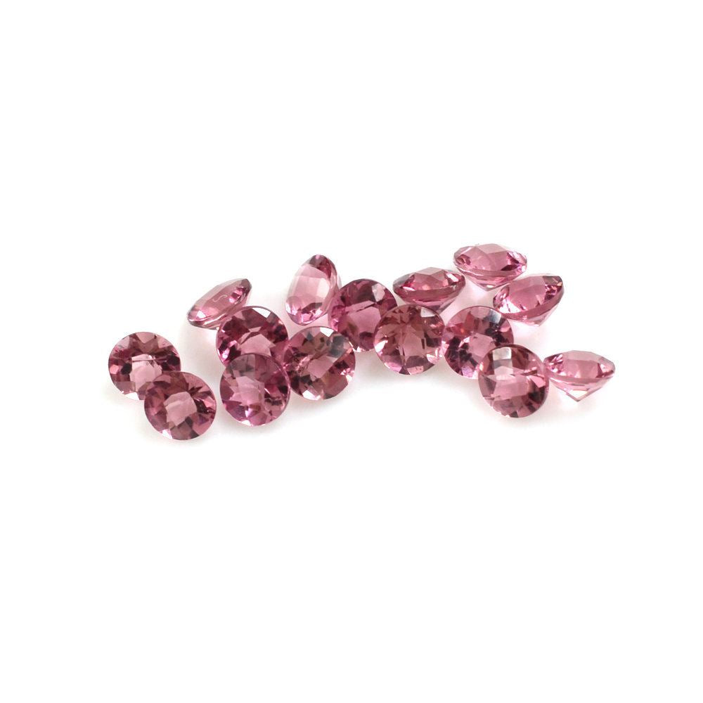 PINK TOURMALINE CHECKER CUT ROUND 3MM (MEDIUM) 0.12 Cts.