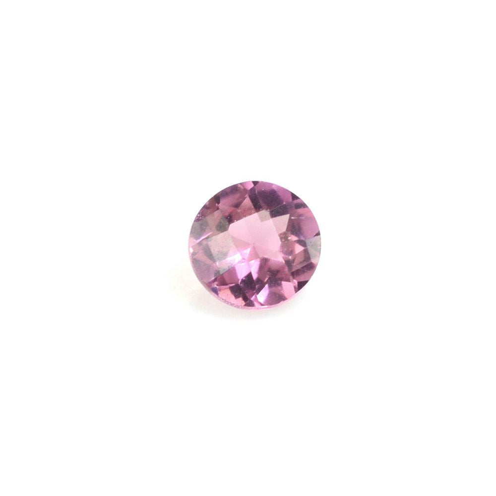 PINK TOURMALINE CHECKER CUT ROUND 3.75MM (MEDIUM) 0.20 Cts.