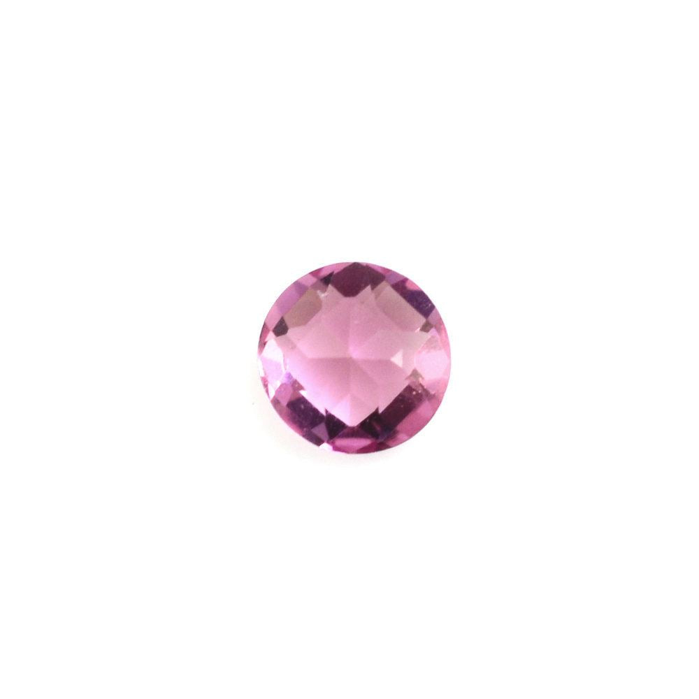 PINK TOURMALINE CHECKER CUT ROUND 3.75MM (MEDIUM) 0.20 Cts.