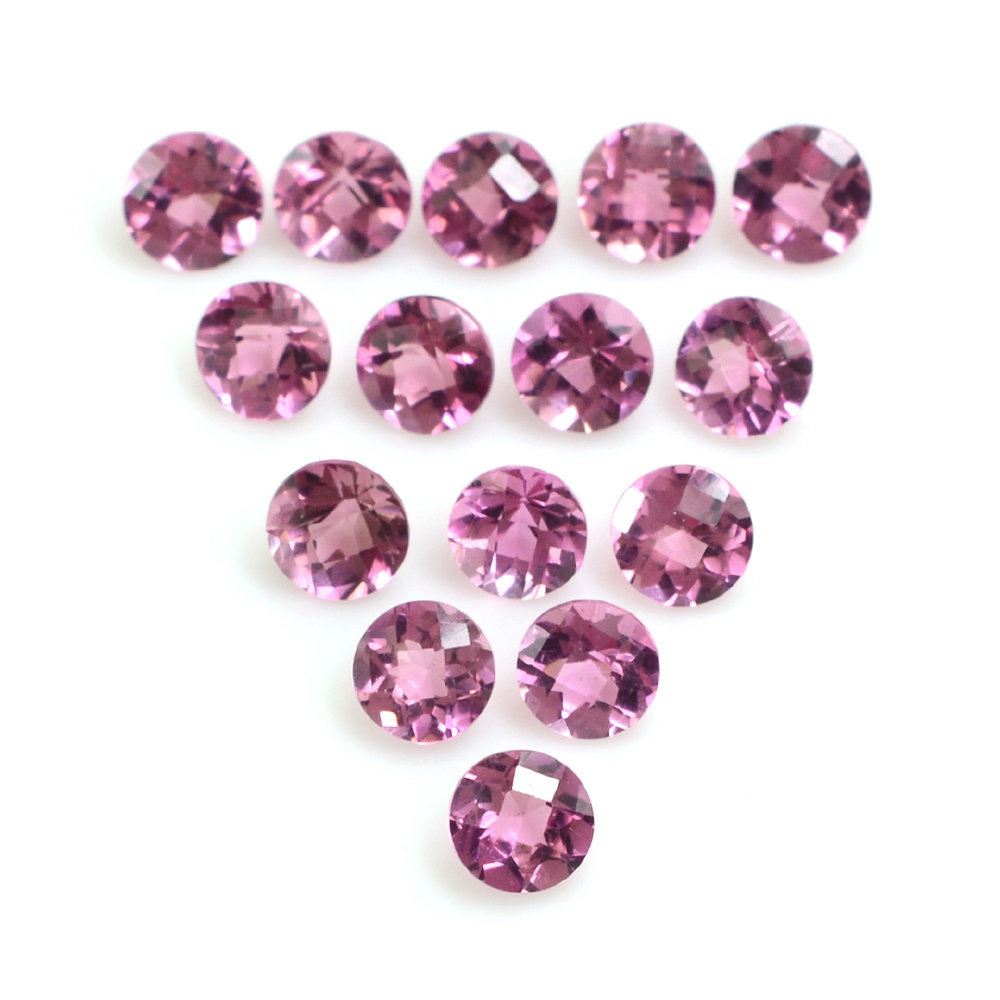 PINK TOURMALINE CHECKER CUT ROUND 3.75MM (MEDIUM) 0.20 Cts.