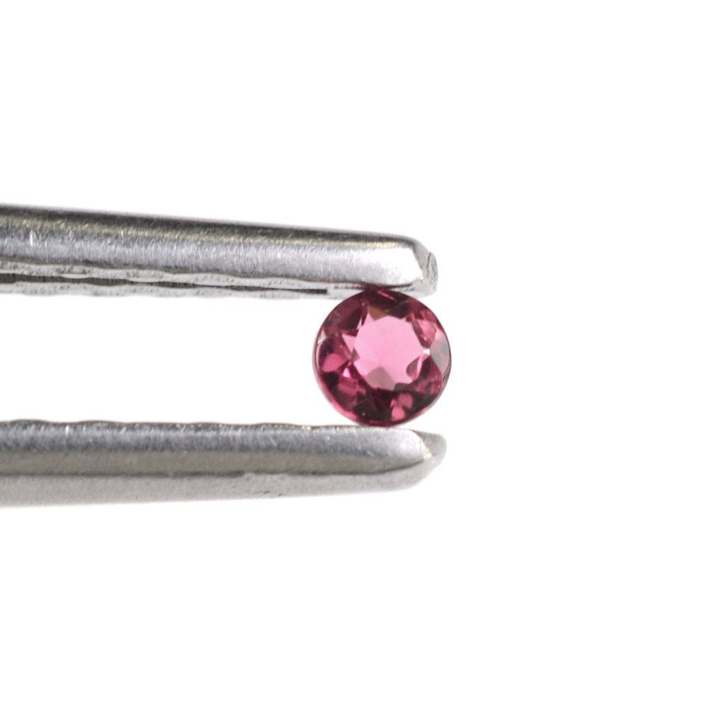 PINK TOURMALINE CUT ROUND 2.10MM (DARK) 0.04 Cts.