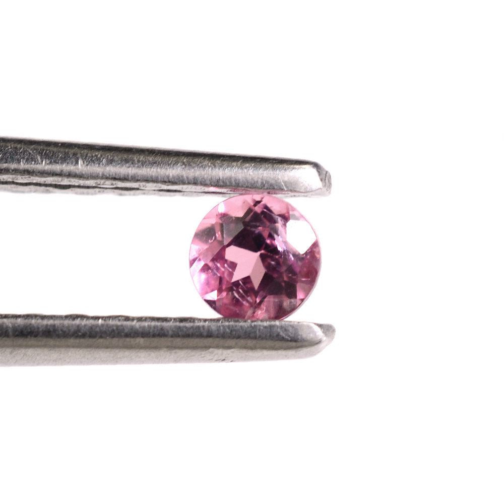 PINK TOURMALINE CUT ROUND 3.30MM (MEDIUM/HI) 0.15 Cts.