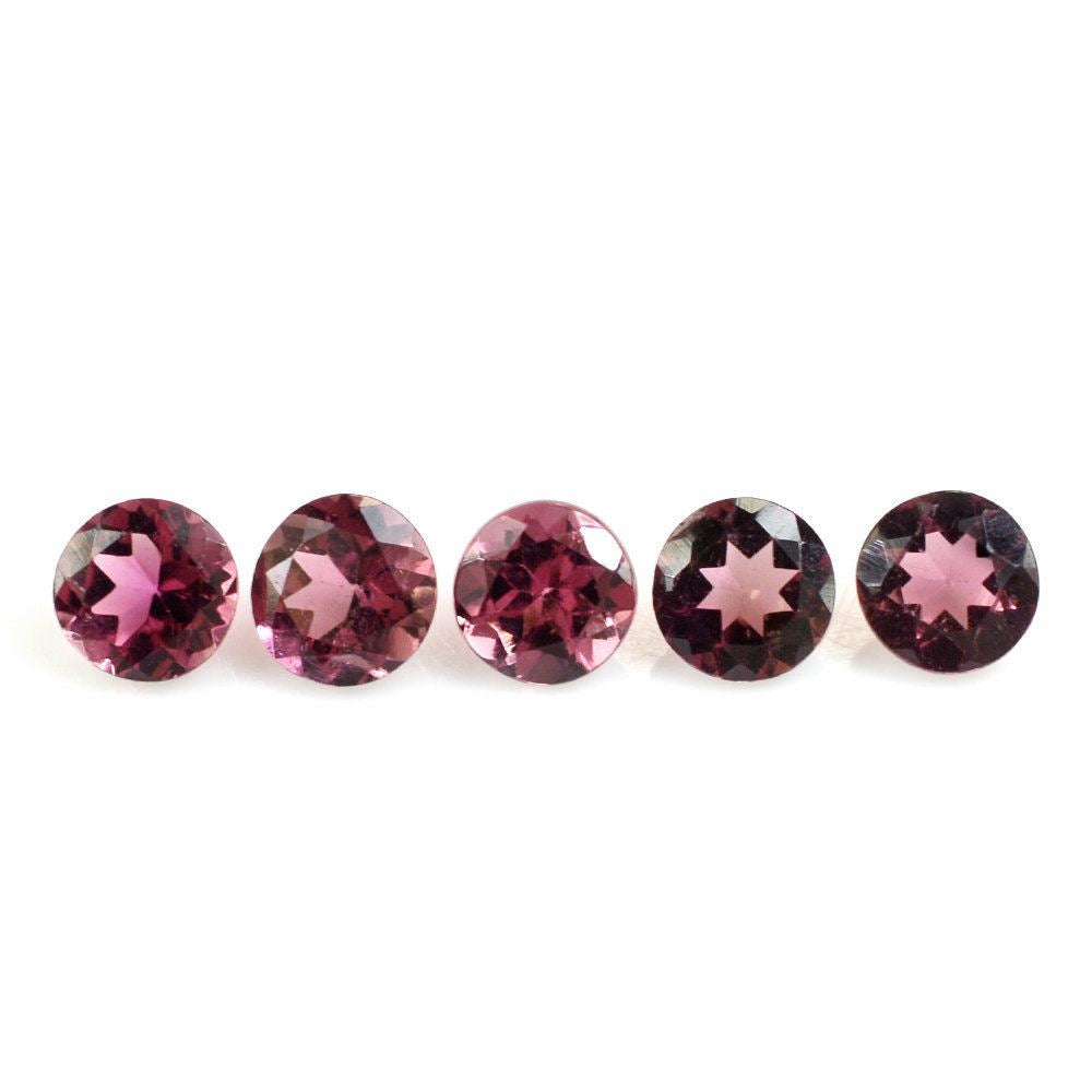 PINK TOURMALINE CUT ROUND 3.70MM (DARK) 0.19 Cts.