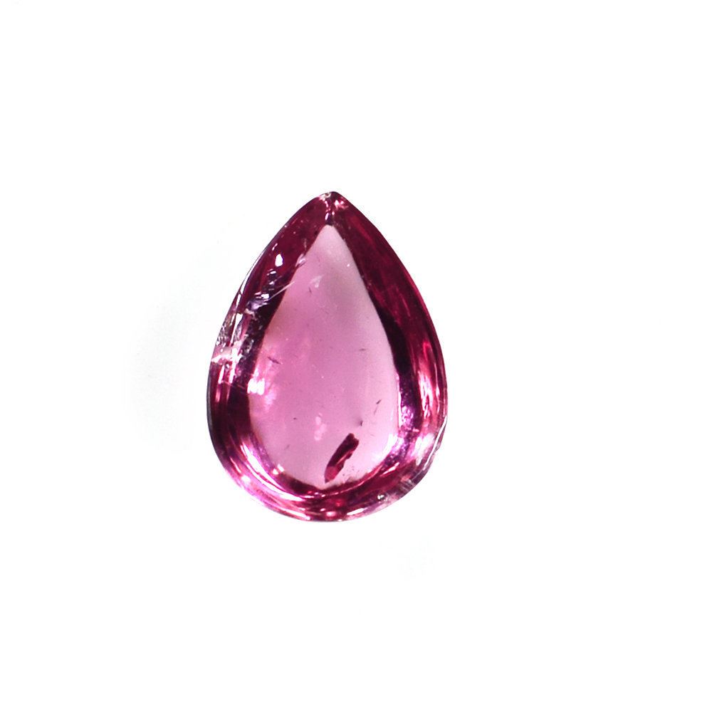 PINK TOURMALINE PEAR CAB (LITE/SI) 7X5MM 0.75 Cts.