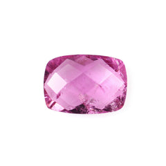 PINK TOURMALINE CHECKER CUT BRIOLETTE CUSHION (MEDIUM/HI) 7X5MM 0.92 Cts.