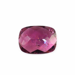 PINK TOURMALINE CHECKER CUT CUSHION (DARK/HI) 8X6MM 1.16 Cts.