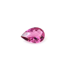 PINK TOURMALINE CHECKER CUT PEAR (DARK) 6X4MM 0.36 Cts.