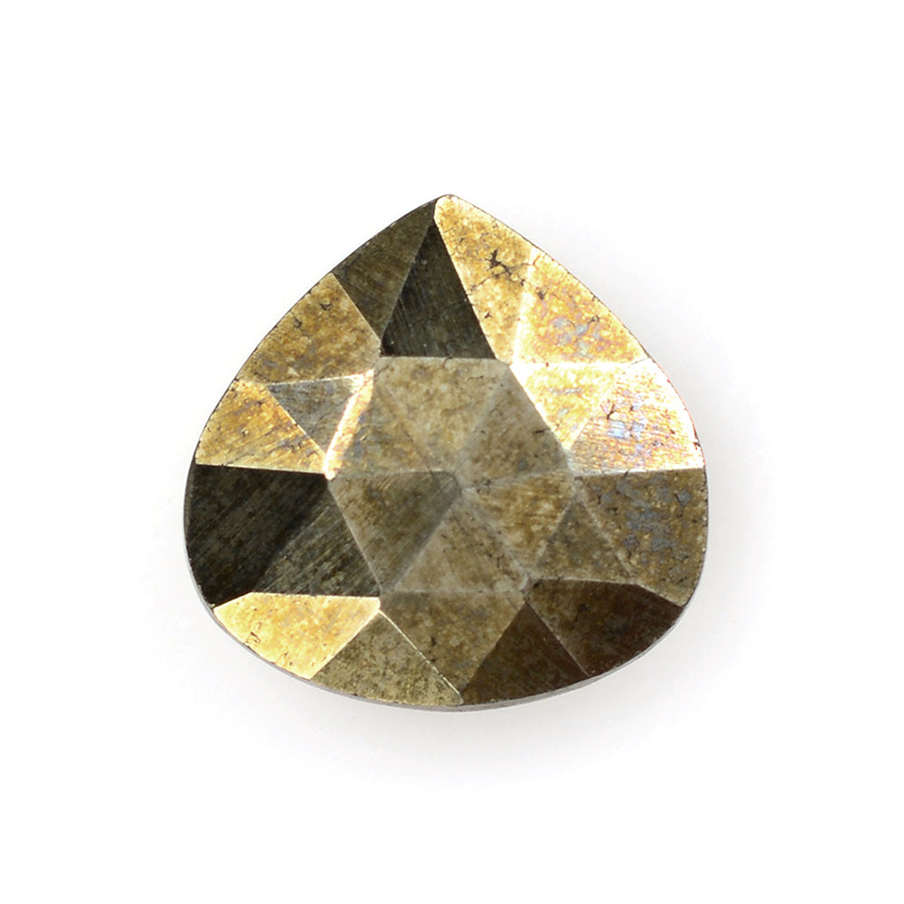 PYRITE ROSE CUT BRIOLETTE HEART WITH (FULL DRILL) 10MM 5.02 Cts.