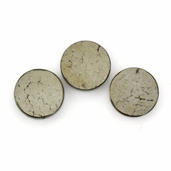 PYRITE ROUND PLATE 9MM 3.28 Cts.