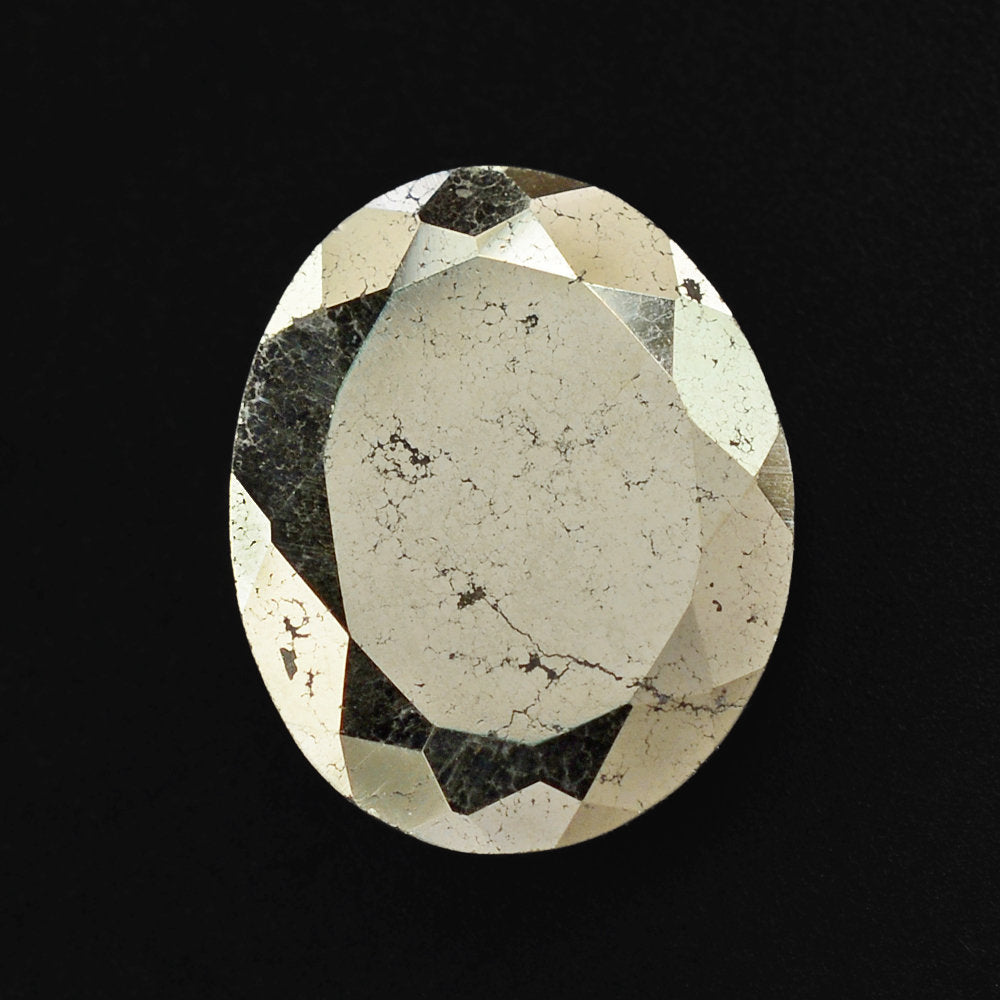 PYRITE ROSE CUT IRREGULAR OVAL 10X8MM 3.05 Cts.