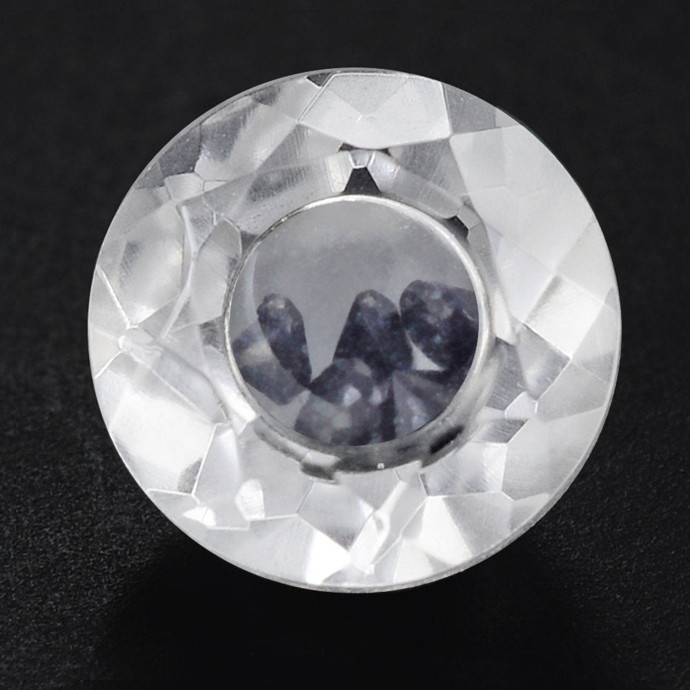 CRYSTAL CUT ROUND (WITH INSIDE BLACK SPINEL CUT ROUND) 8MM 2.01 Cts.