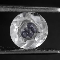 CRYSTAL CUT ROUND (WITH INSIDE BLACK SPINEL CUT ROUND) 8MM 2.01 Cts.