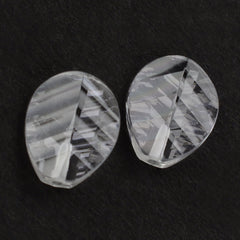 CRYSTAL CONCAVE LEAF HALF DRILL (DES#65) 11X9MM 2.09 Cts.