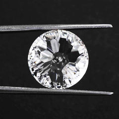 CRYSTAL CONCAVE BRIOLETTE ROUND WITH BUBBLE 15MM 10.20 Cts.
