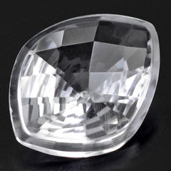 CRYSTAL CARVED CHECKER TOP ONION (DES#68) 16X12MM 5.81 Cts.