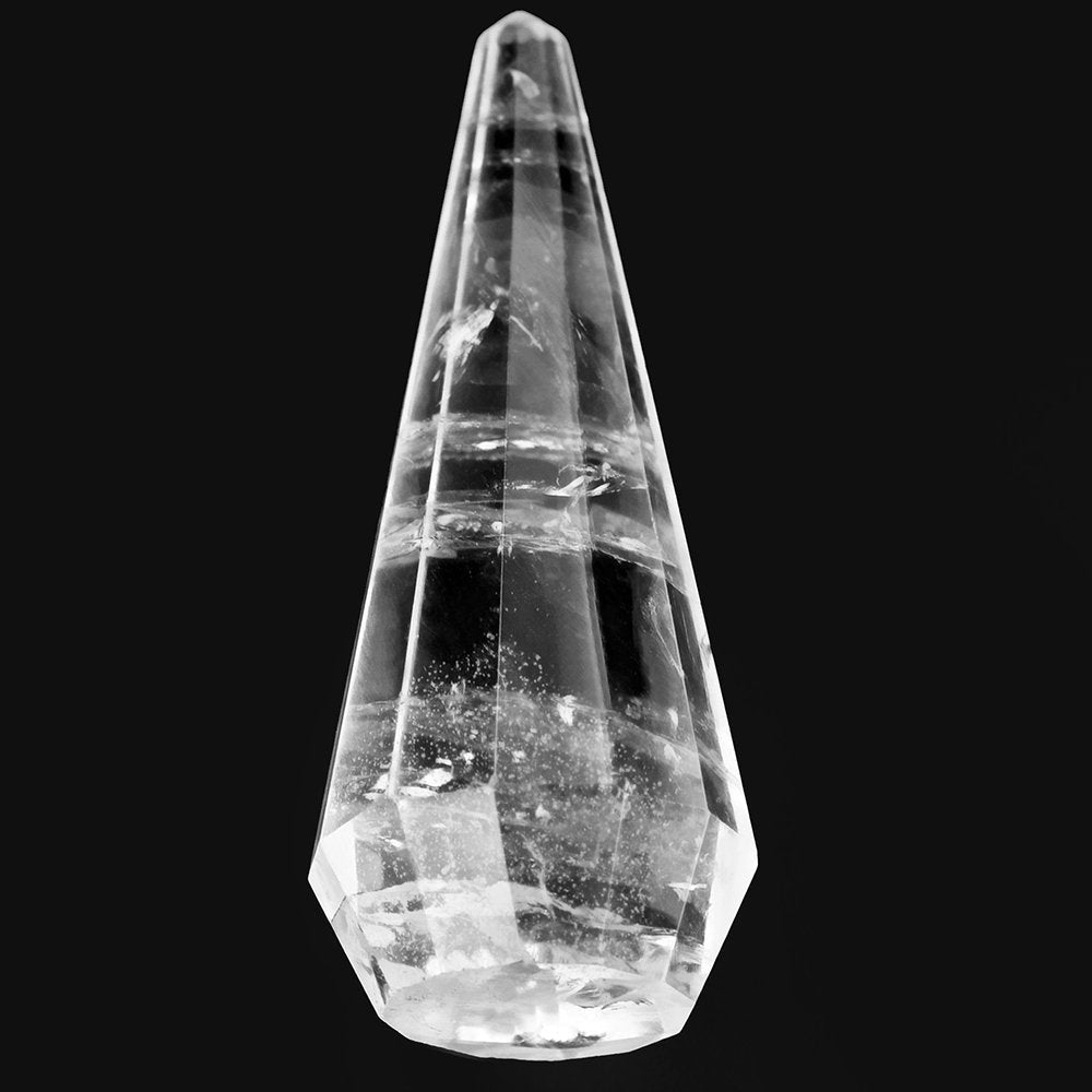 CRYSTAL LONG FACETED DROPS 38X16MM 42.93 Cts.