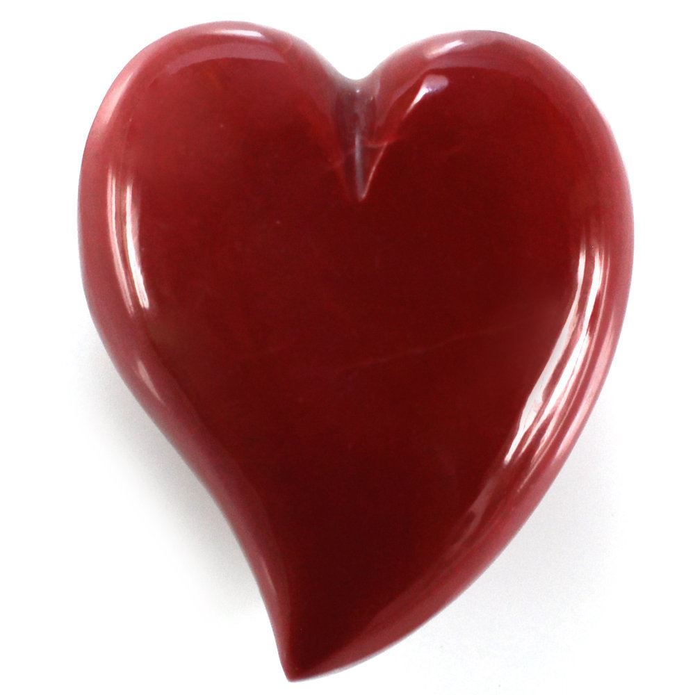 RED JASPER SACRED HEART (HALF DRILL) 20X17MM 23.55 Cts.