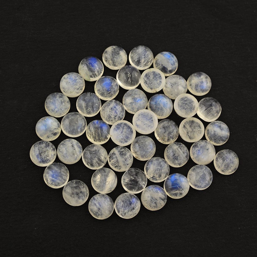 RAINBOW MOONSTONE ROUND CAB (SEMI CLOUDY) 6MM 0.85 Cts.