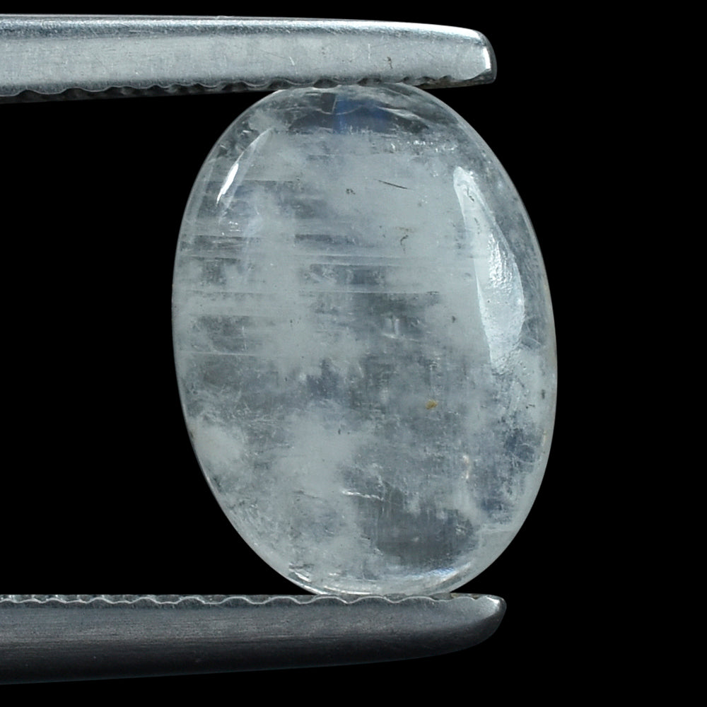 RAINBOW MOONSTONE OVAL CAB (FLAT BOTTAM) (SEMI CLOUDY) 10X6MM 1.52 Cts.