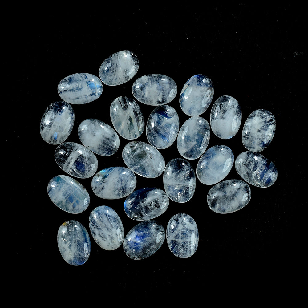 RAINBOW MOONSTONE OVAL CAB (FLAT BOTTAM) (SEMI CLOUDY) 10X6MM 1.52 Cts.