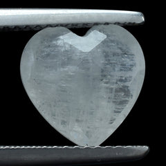 RAINBOW MOONSTONE CHECKER CUT BRIOLETTE HEART (SEMI CLOUDY) 10MM 2.79 Cts.