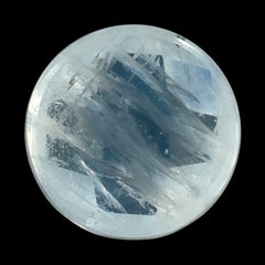 RAINBOW MOONSTONE CHECKER CUT ROUND CAB (SEMI CLOUDY) 6MM 0.82 Cts.