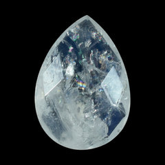 RAINBOW MOONSTONE CHECKER CUT BRIOLETTE PEAR (SEMI CLOUDY) 10X7MM 1.58 Cts.