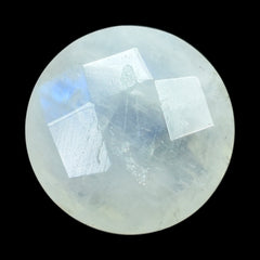 RAINBOW MOONSTONE CHECKER CUT BRIOLETTE ROUND (CLOUDY) 8MM 1.77 Cts.