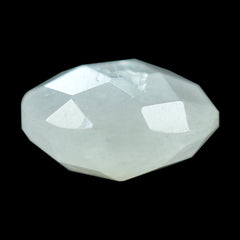 RAINBOW MOONSTONE CHECKER CUT BRIOLETTE ROUND (CLOUDY) 8MM 1.77 Cts.