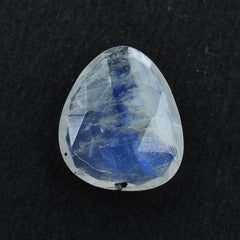 RAINBOW MOONSTONE ROSE CUT BRIOLETTE IRREGULAR TRILLIONISH (SEMI CLOUDY)13X11MM 3.43 Cts.